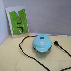 Mini Maker Griddle Aqua Mint Color 4 Inch Cooking Surface Non-Stick DASH